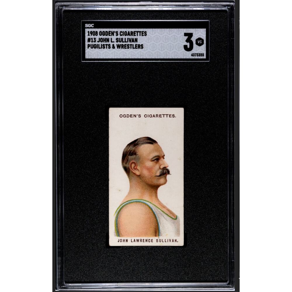 RARE 1908 Ogden's Cigarettes John L. Sullivan SGC 3 Boxing Boxer Pugilists